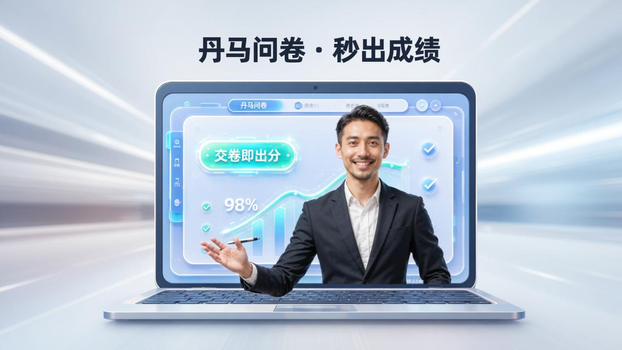 在线考试交卷就出成绩不用等，丹马问卷自动阅卷秒出成绩太省心了