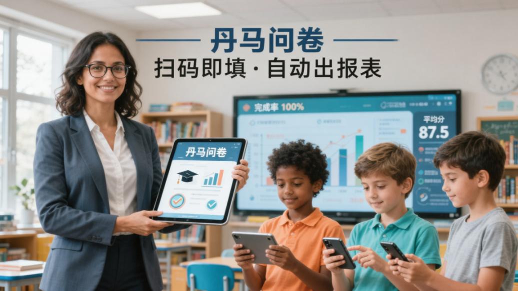 教育测量问卷小程序用哪个？丹马问卷扫码即填自动出报表，老师都推荐