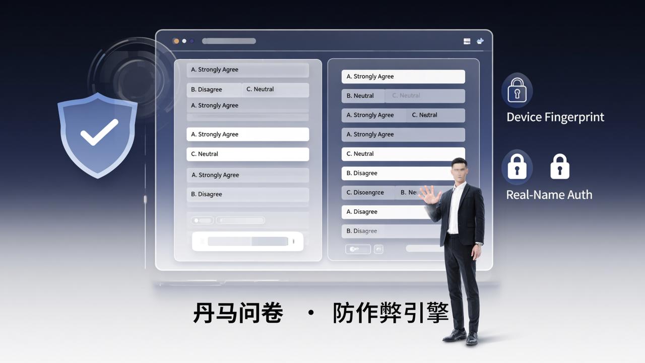 问卷怎么防止重复刷题？「丹马问卷」防作弊功能设置，题目选项乱序确保数据真实