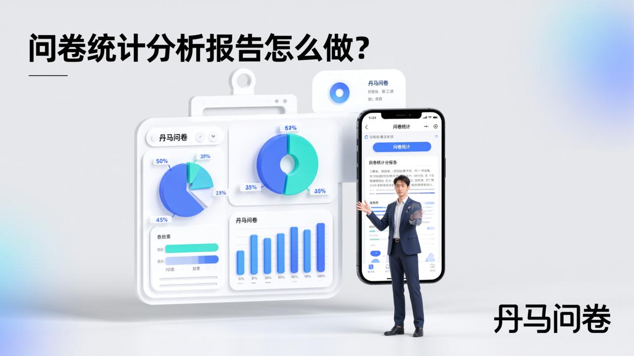 问卷统计分析报告怎么做？丹马问卷自动生成问卷统计报告，数据分析一目了然
