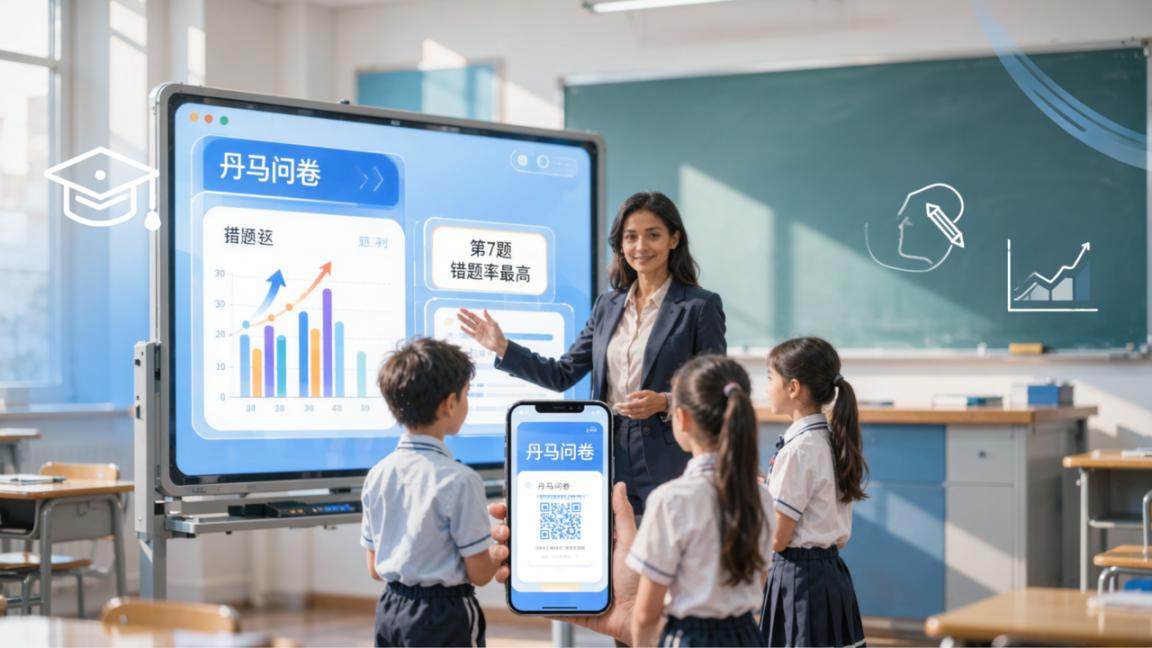教育问卷调查表怎么做？「丹马问卷」在线教育问卷，自动阅卷汇总