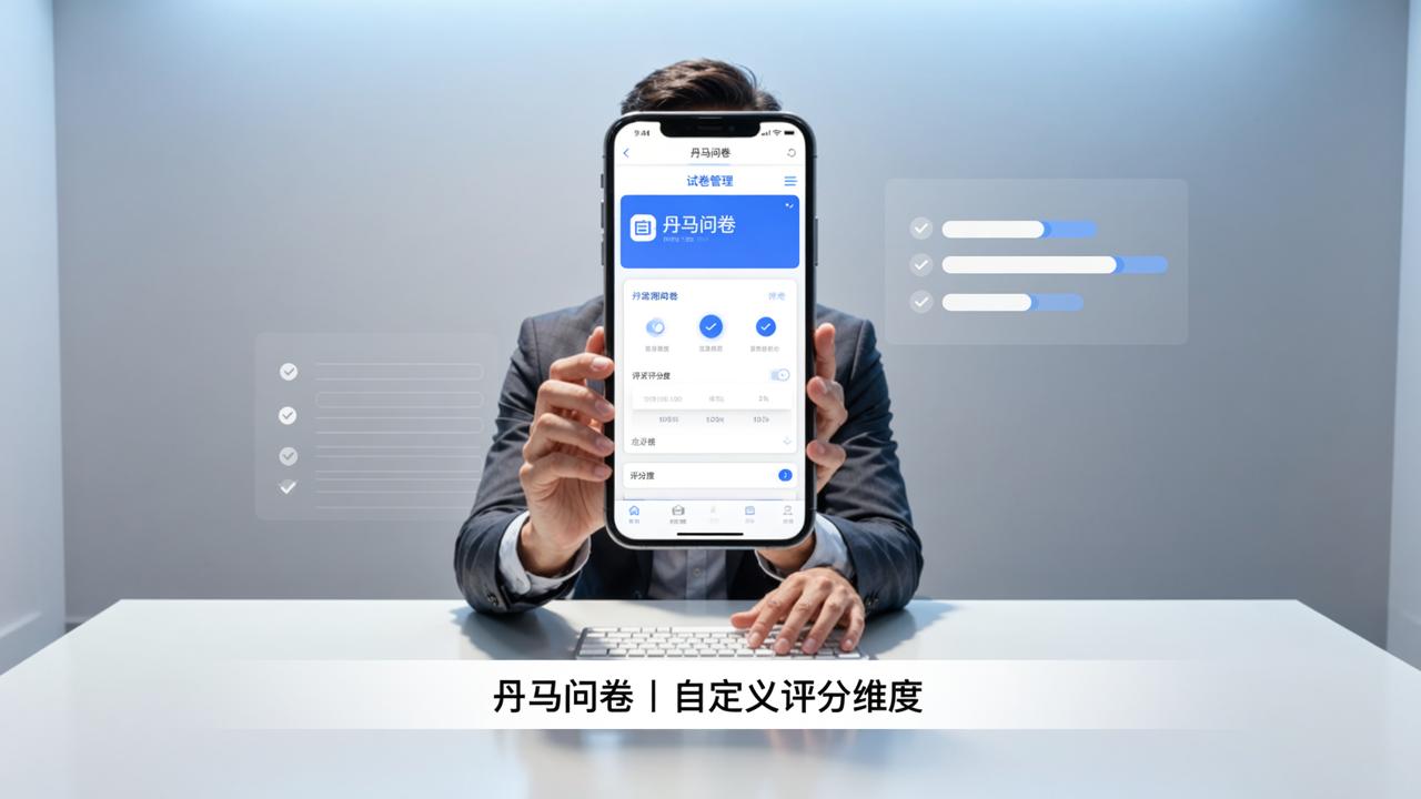 调查问卷打分标准怎么设置？「丹马问卷」自定义评分维度，阅卷更专业